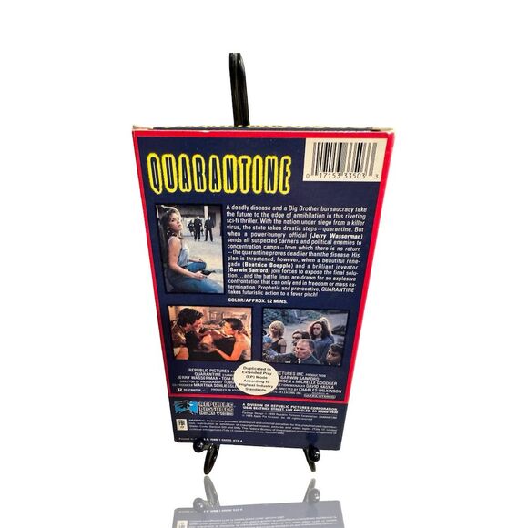 Quarantine VHS 1990 Sci-Fi Fantasy Beatrice Boepple Movie- RARE post apocalypse - Picture 2 of 4